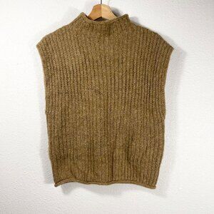 Madewell Women's Wool Blend Stimpson Sweater Vest Brown Size S